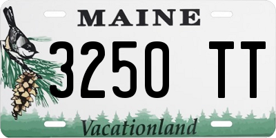 ME license plate 3250TT