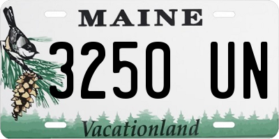 ME license plate 3250UN