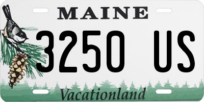 ME license plate 3250US