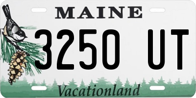 ME license plate 3250UT