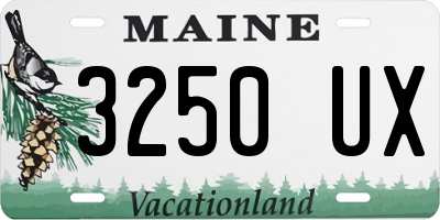 ME license plate 3250UX