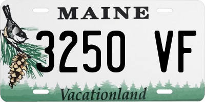 ME license plate 3250VF