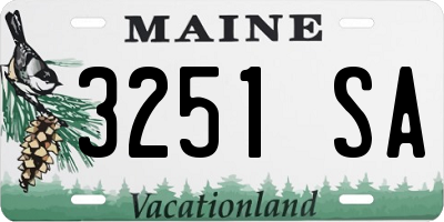 ME license plate 3251SA