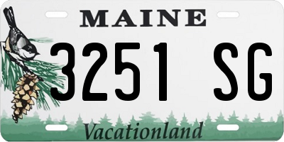 ME license plate 3251SG
