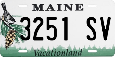 ME license plate 3251SV