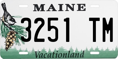 ME license plate 3251TM