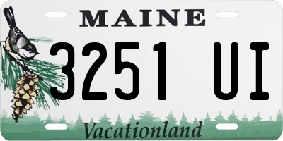 ME license plate 3251UI