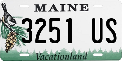 ME license plate 3251US