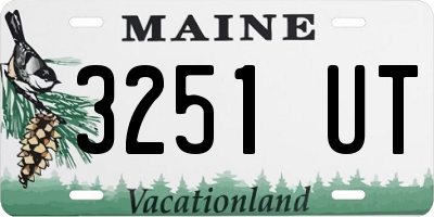 ME license plate 3251UT