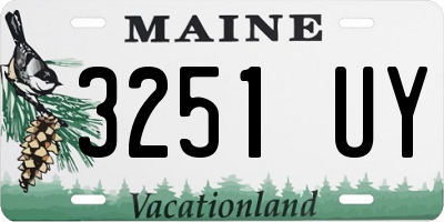 ME license plate 3251UY