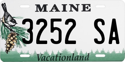 ME license plate 3252SA