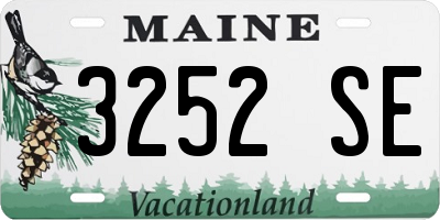 ME license plate 3252SE