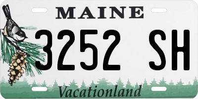 ME license plate 3252SH