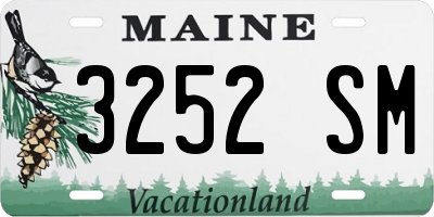 ME license plate 3252SM