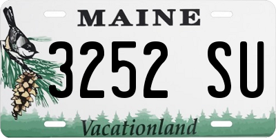 ME license plate 3252SU