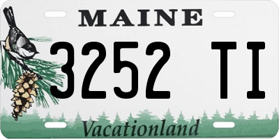 ME license plate 3252TI