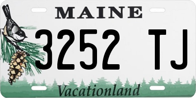 ME license plate 3252TJ