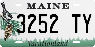 ME license plate 3252TY