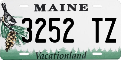 ME license plate 3252TZ