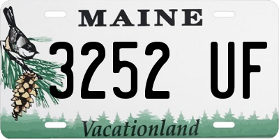 ME license plate 3252UF