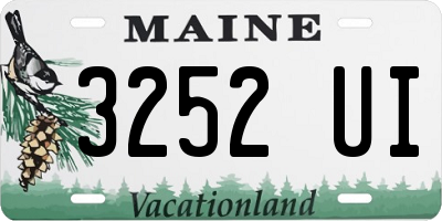 ME license plate 3252UI
