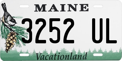 ME license plate 3252UL