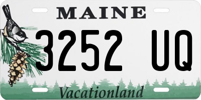 ME license plate 3252UQ