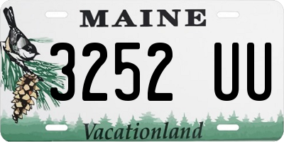 ME license plate 3252UU