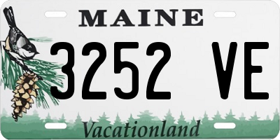 ME license plate 3252VE