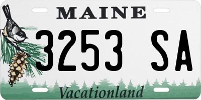 ME license plate 3253SA