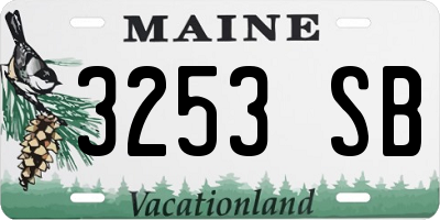 ME license plate 3253SB