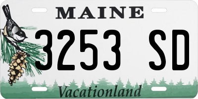 ME license plate 3253SD