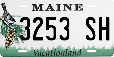 ME license plate 3253SH
