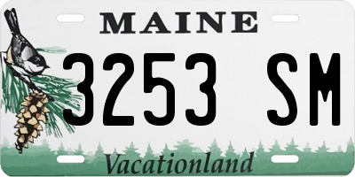 ME license plate 3253SM