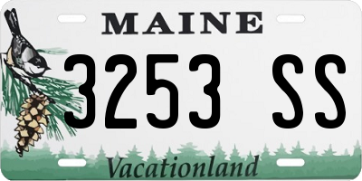ME license plate 3253SS