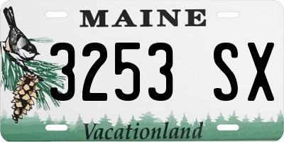 ME license plate 3253SX