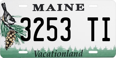 ME license plate 3253TI