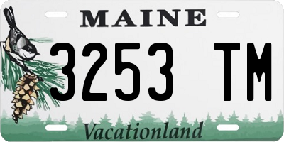 ME license plate 3253TM