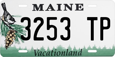 ME license plate 3253TP