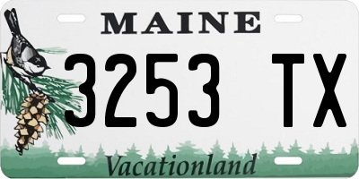 ME license plate 3253TX