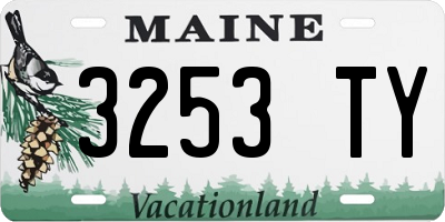 ME license plate 3253TY
