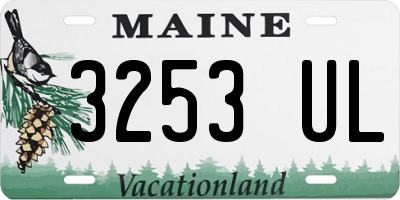 ME license plate 3253UL