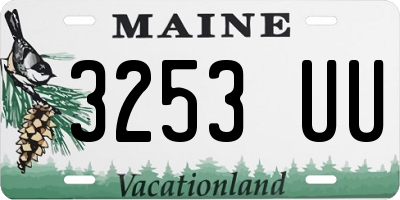 ME license plate 3253UU