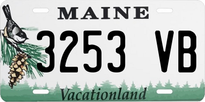 ME license plate 3253VB