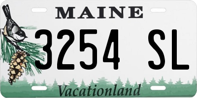 ME license plate 3254SL