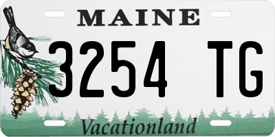 ME license plate 3254TG