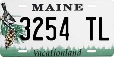 ME license plate 3254TL
