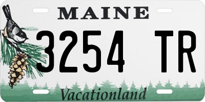 ME license plate 3254TR