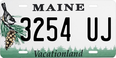ME license plate 3254UJ