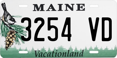 ME license plate 3254VD